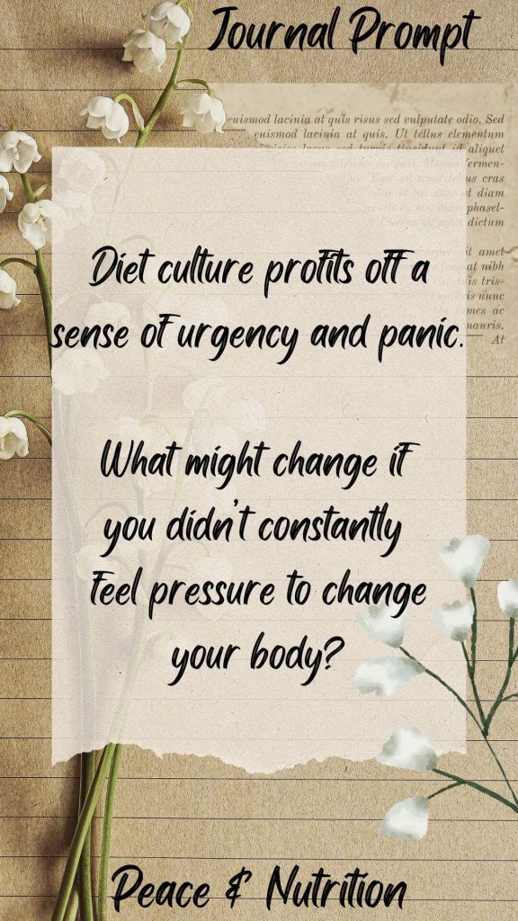journal prompts for diet culture