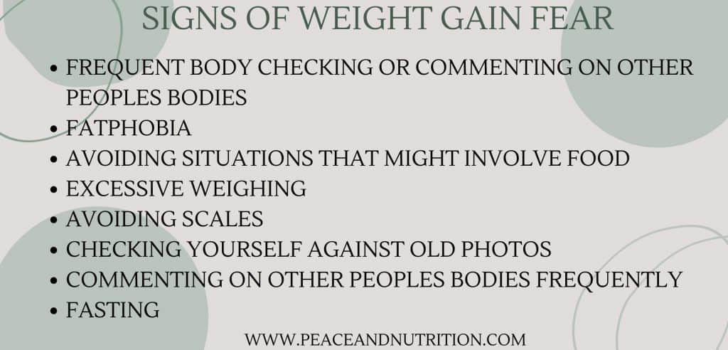 fear of gaining weight infographic