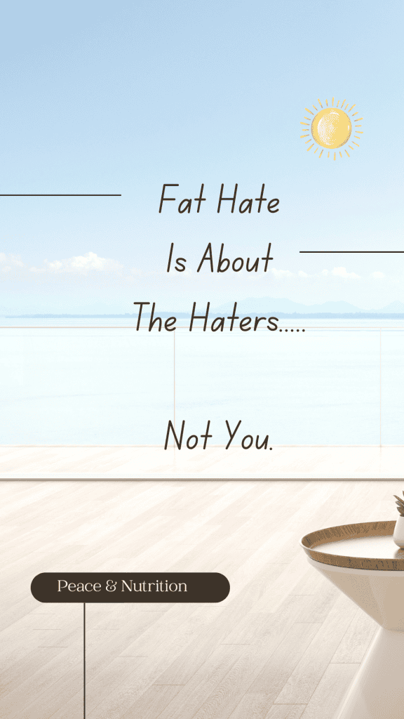 infographic feeling fat is about the haters not you