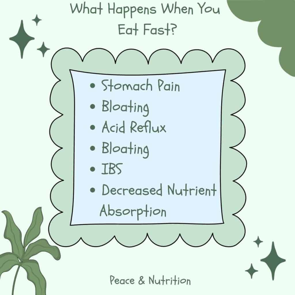 infographic on what happens when you eat fast