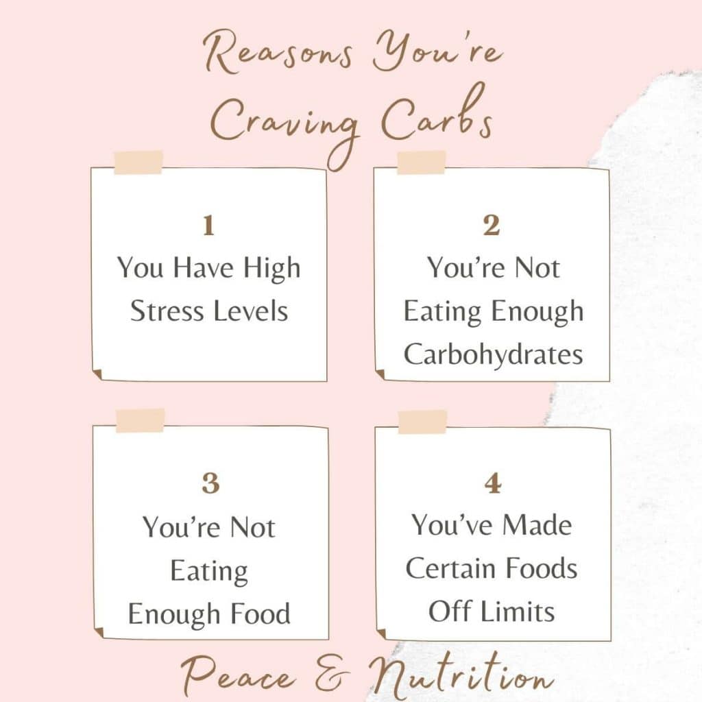 infographic of why you're craving carbs
