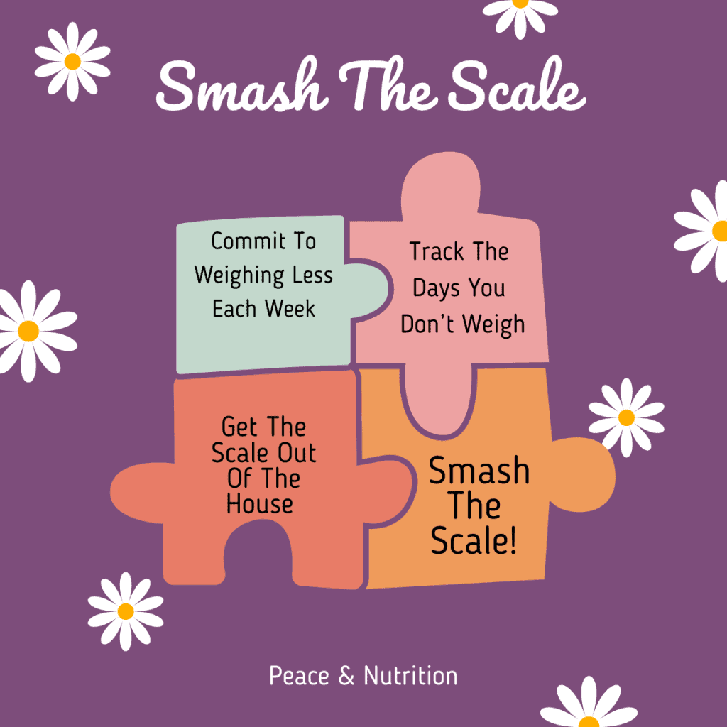 infographic with colored puzzle pieces reading smash the scale