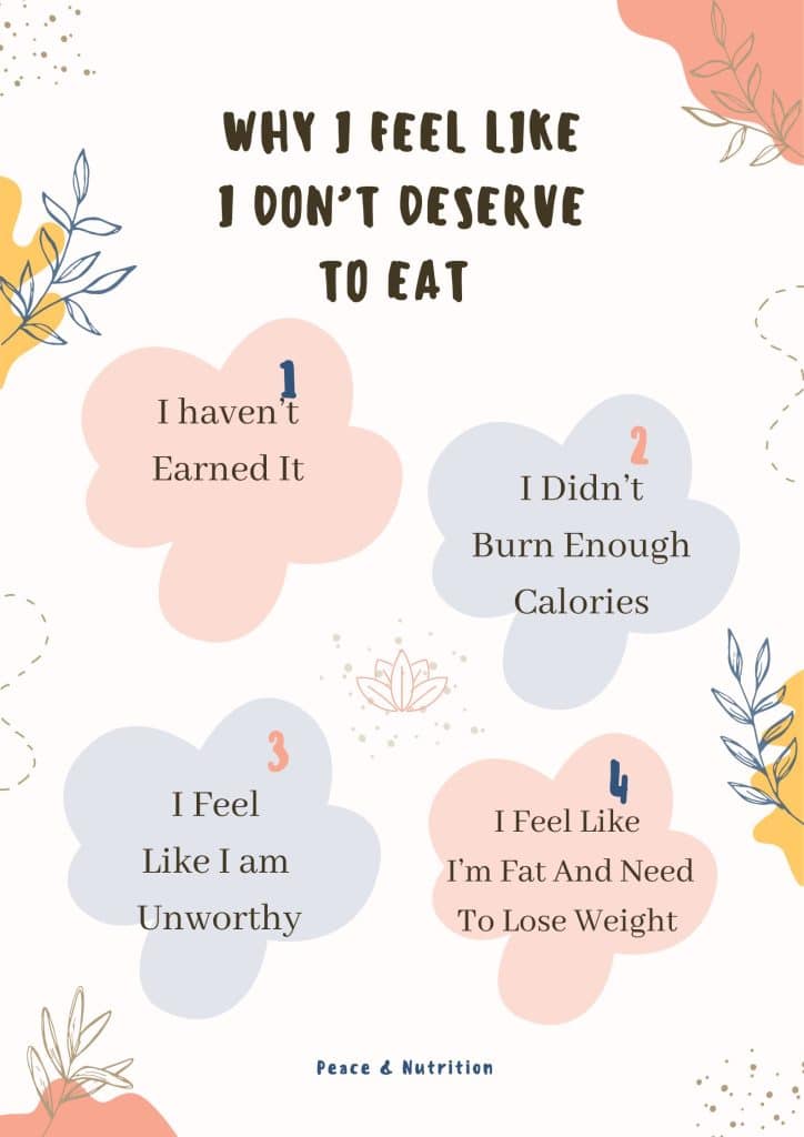 infographic on why I feel like I don't deserve to eat