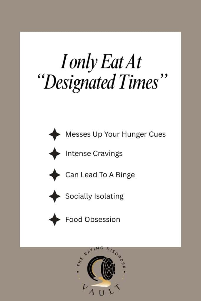 Infographic of why its bad to only eat on a schedule